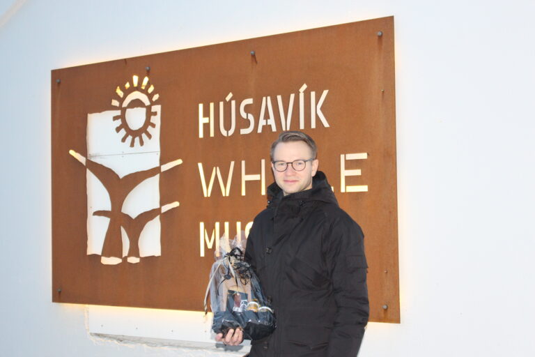 Lindi with recognition from the Whale Museum after his last board meeting